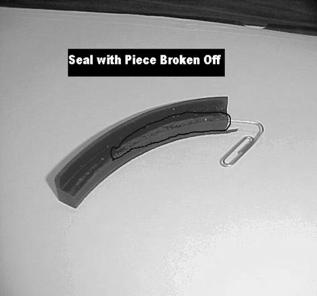 SEAL with PIECES BROKEN OFF The material is TDI PTMEG cured with MBCA.