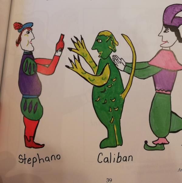 regards Caliban's and Miranda's mutual sexual desire as bestial, describing them as crabs "scrabbling and scuttling, / climbing and sliding on top of one another", Caliban loves Miranda with the