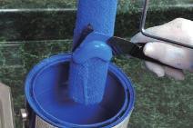 Cleaning your roller covers Gather your materials: Latex gloves, a 5-in-1 tool, used roller cover and cage, paint container, paint solvent or mild liquid soap, newspaper, paper towels.