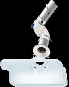 The arm is ideal for fume extraction in aggressive environments where corrosion resistance must be assured.