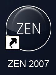 Starting the ZEN software " Double click the ZEN icon on the WINDOWS desktop to start the Carl Zeiss LSM software.