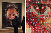 Chuck Close (at the Met) renowned for his highly inventive techniques of painting the