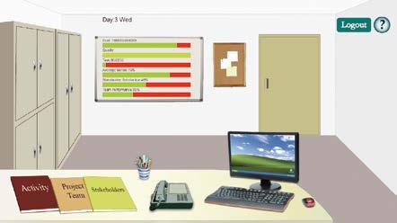 project management. Project Management Simulation (PMS) is a project simulation game for supporting the active learning of software project management.