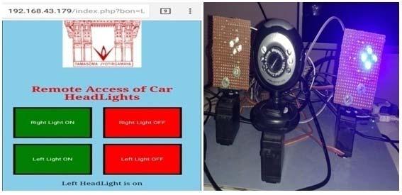 taken by the controller and makes headlight intensity to low and headlight intensity to low.