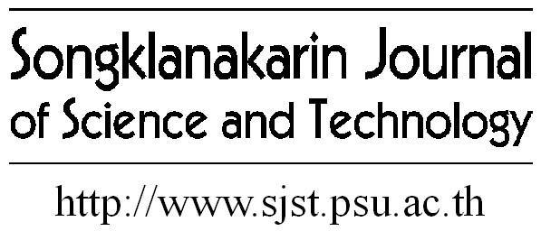 Songklanakarin J. Sci. Technol. 32 (2), 201-205, Mar. - Apr.