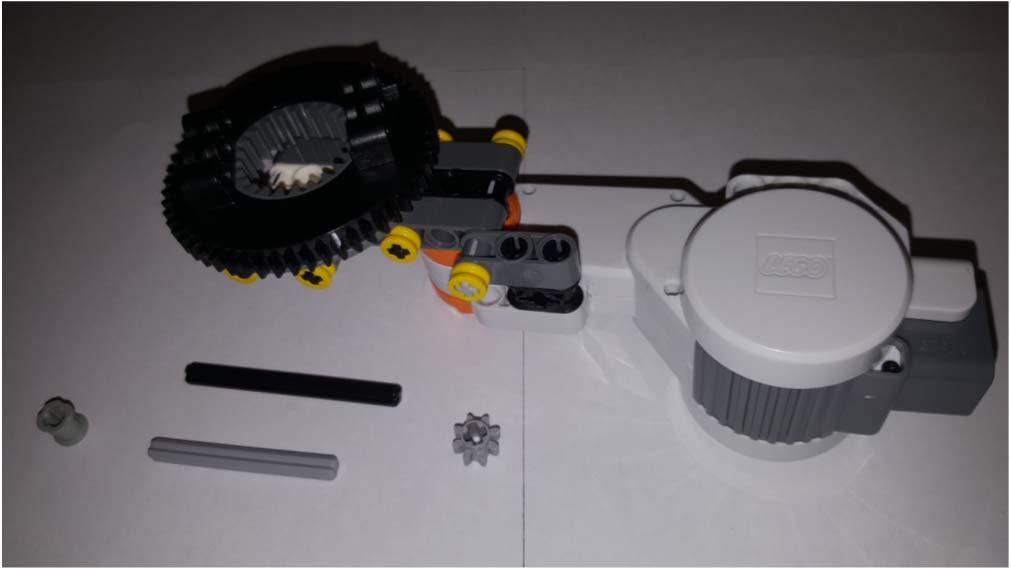 Joint 2 assembly to Motor 2 with Axle-5 and half-bushes