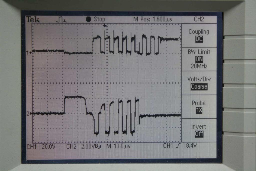 The waveform below shows this phenomenon on a small half-bridge driven system, where the tank capacitor is left with zero charge in this case, where the driver tends to drive the capacitor to zero