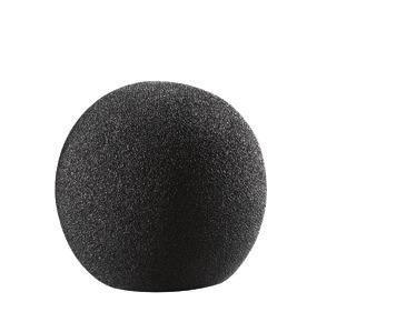 (black). Designed for Audio-Technica Case Styles: T3, T5 AT8130 Windscreen Miniature foam windscreen 3-pack (black).