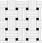 Right- and Left hand staves in the dimension 22 x 58,3 x 467,6 mm and pattern-blocks in 88 x 88 mm Right hand staves in