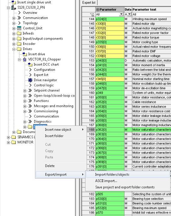 3 Commissioning the application The SCRIPTS folder appears at the bottom in the object tree of the drive