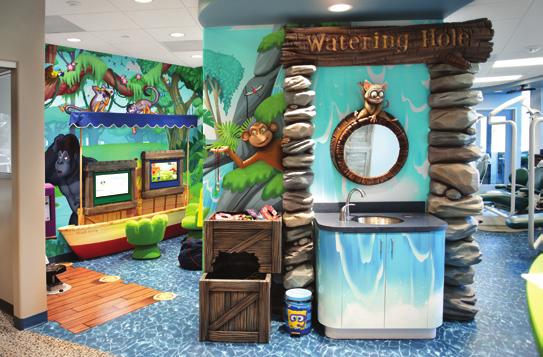 ORTHO RECEPTION AREA The reception area is designed so that both orthodontic and