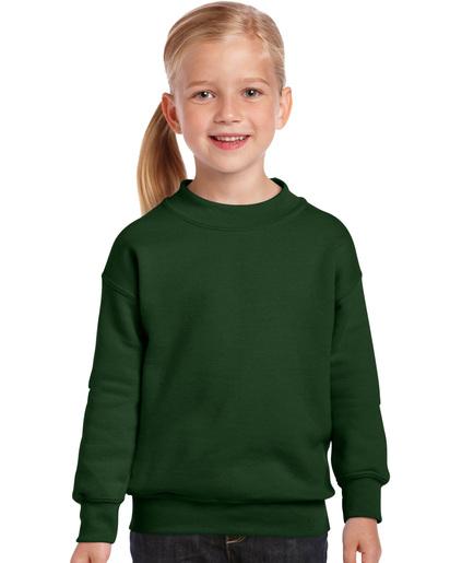 Youth Gildan Fleece Crewneck Sweatshirt Style Number: 18000B Description: 50% Cotton / 50% Polyester * 8.