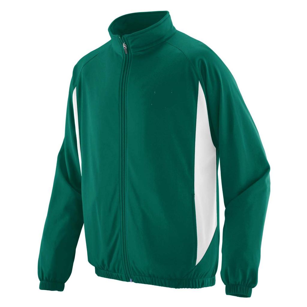 Adult Embroidered Warm-up Jacket Style Number: 4390 Description: Heavyweight 100% polyester brushed tricot *