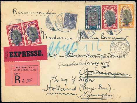 78 21 September 2016 (Second Session, Lots 519 1244) British Empire & Foreign Countries The Dougie Elliott Ethiopia continued 697 Ex 701 698 P 1947 Roosevelt set printed on deluxe proof sheet (210 x