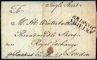 with original enclosed letter, endorsed Via Havana, stamp tied by barred oval with New York 5c.