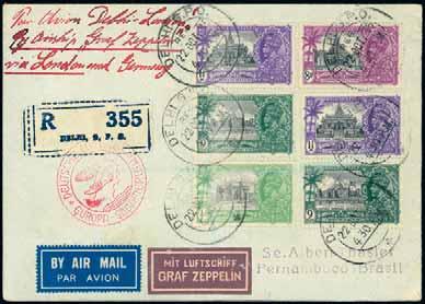 400-500 1137 Zeppelin Mail, 1935 (Oct. 22) registered 