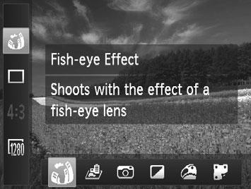 Image Effects (Creative Filters) Add a variety of effects to images when shooting.