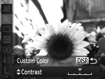 Color and Continuous Shooting White balance (= 84) cannot be set in [ ] or [ ] modes. With [ ] and [ ] modes, colors other than people s skin tone may be modified.