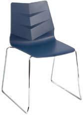 Grey) Leaf Four Leg Chair (Shown