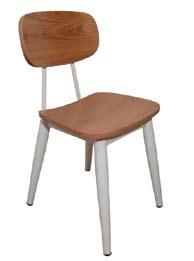 Stool only in White Shell with Beech legs