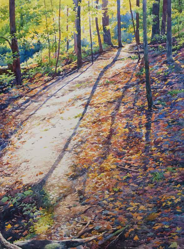 New Work Trail Shadows Trail Shadows, 30x22, watercolor on Arches 140 lb.