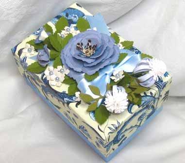 Quill News December 2011 5 Blue Rose and Cone Flower Box