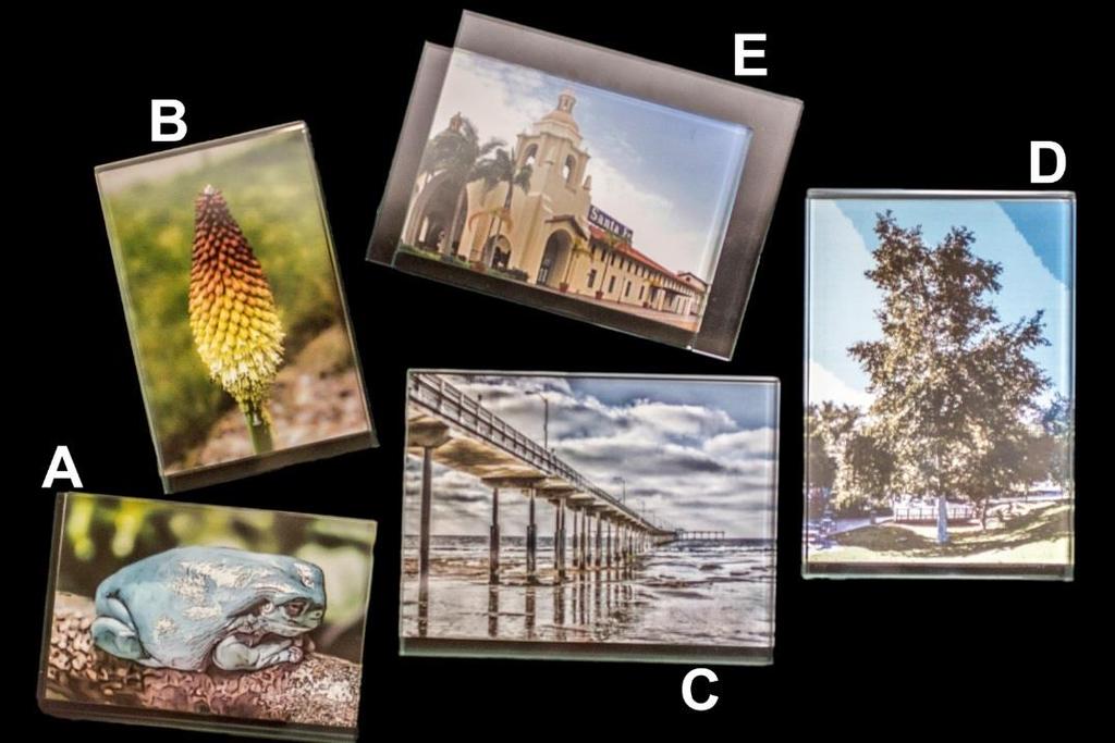 Prints in the exhibit above are to help show the size of the frames since each frame is two pieces of glass melded together on one side! A 4x6 Horizontal 2 lbs 4.