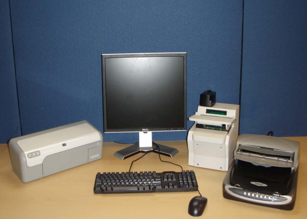 Document Scanning Workstations Document scanning and authentication workstation (DSW) scans