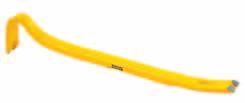 Yellow powder-coated body for high visibility and provides corrosion resistance. Tear shaped, beveled nail slot specifically for pulling nails.