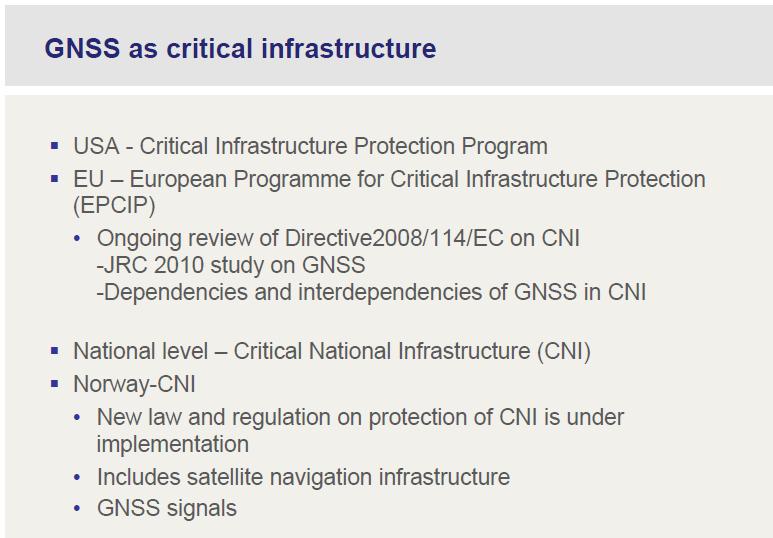 GNSS as critical