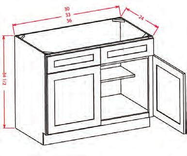 sink suggestions, see wall refrigerator cabinets, page 7 Sink Bases - Diagonal Sink Front DCSF 25 1 /2 0 Goes with SBF Toe Kick Not Included Sink