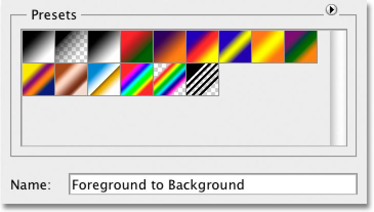 As with the previous adjustment layer, if you re using Photoshop CS3 (or earlier), the controls for the Gradient Map will open in a dialog box on your screen.