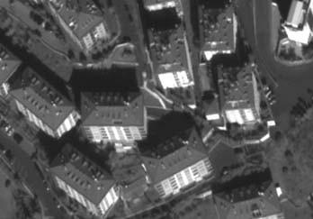 5m GSD here any chimney and visible window can be seen. Cartosat-1 2.5m GSD WorldView-1 0.