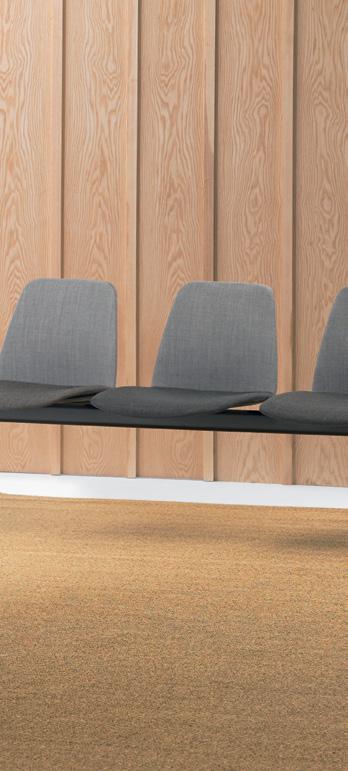 Designed for inhabiting transit and waiting areas, the collection includes elegant benches with die-cast