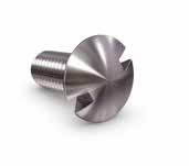 large and elongated holes NOTCHED SCREWS Special screws to prevent manipulation Full range of