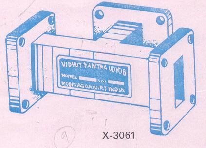 H - PLANT TEE Model 3065 H - Plane Tee are shunt type T - junction for use in conjunction with VSWR meters, frequency - meters and other detector devices.