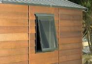 FIXED OR OPENING WINDOW Add light and ventilation to your Cedar Shed