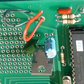 The 7812 voltage regulator s metal side should be oriented to the right as shown.