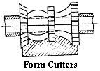 Several cutters may be ganged together to produce complicated profiles. Contour Milling Cutter: Contour Milling Cutters have special profiles such as concave or convex, circular arcs.