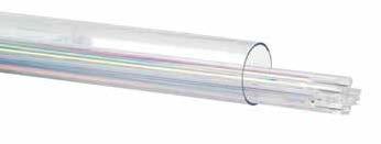 Pre-fired to round the edges and minimize thermal shock in the flame. Narrow SizzleStix are 3 mm wide and sold in tubes of 18. Wide SizzleStix are 6 mm wide and sold in tubes of 12. 1. Choose the base glass: Clear Thin or Black Thin 2.