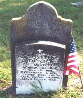July 1836 Application for the Joseph Denbo Headstone: The smaller headstone was ordered at the same time as the one for Elijah, and then was placed in