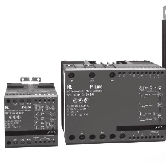 Soft starter for 3-phase motors with integrated by-pass Rated operational voltage 200.