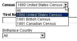 By default the Census box is set to All. CLICK ON the black arrow where it says, All by the Census box.