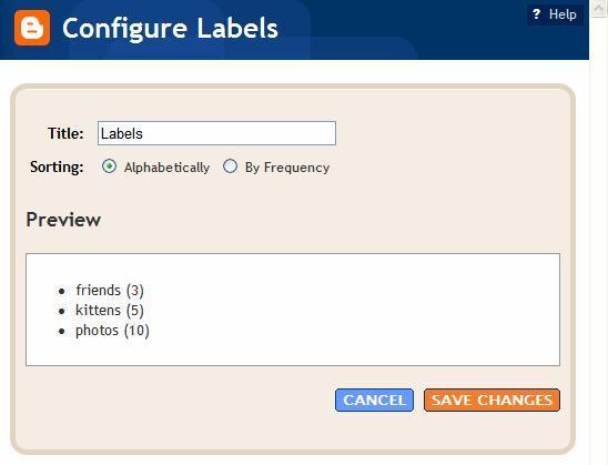 Configure Labels &
