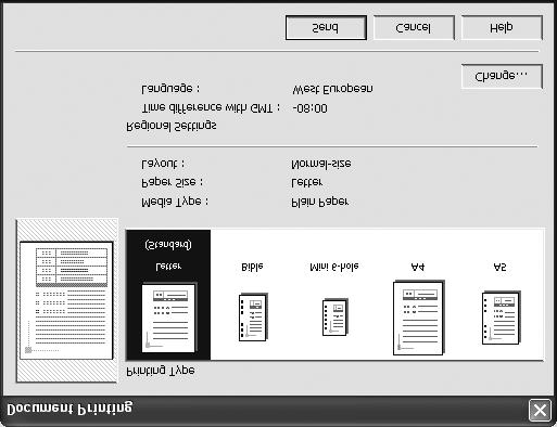 Basic Printing (5) Click Send. You can perform printing from a PDA or mobile phone with the specified media type and layout.