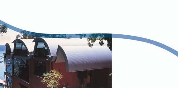 For standard corrugated sheeting made from COLORBOND and ZINCALUME steel, a concave curve must have a radius of no lower than 12m and a convex roof a radius of no lower than 10m.