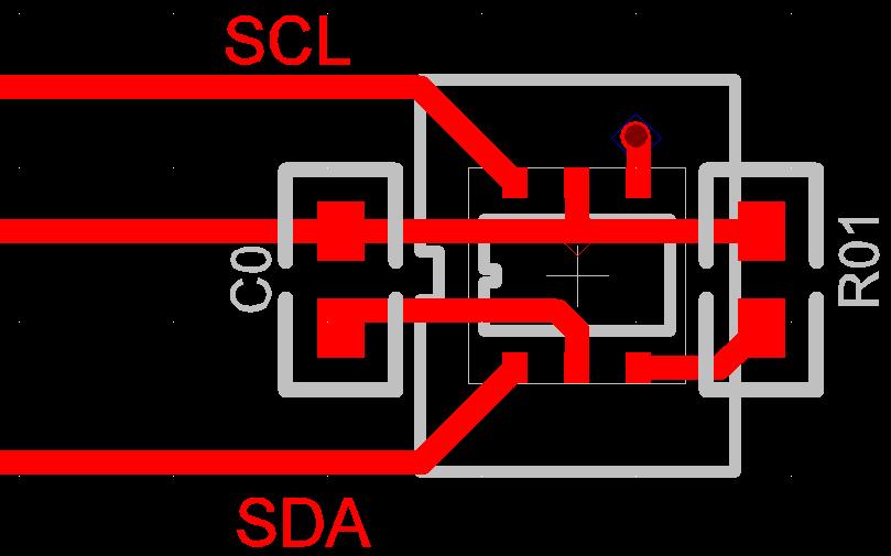 Figure 8. sensor placement example at PCB 2.2.2 Cin, Pull-up resistor It is better to place Cin as close as possible to VCC and GND pins of the chip. The recommended Cin value is 0.