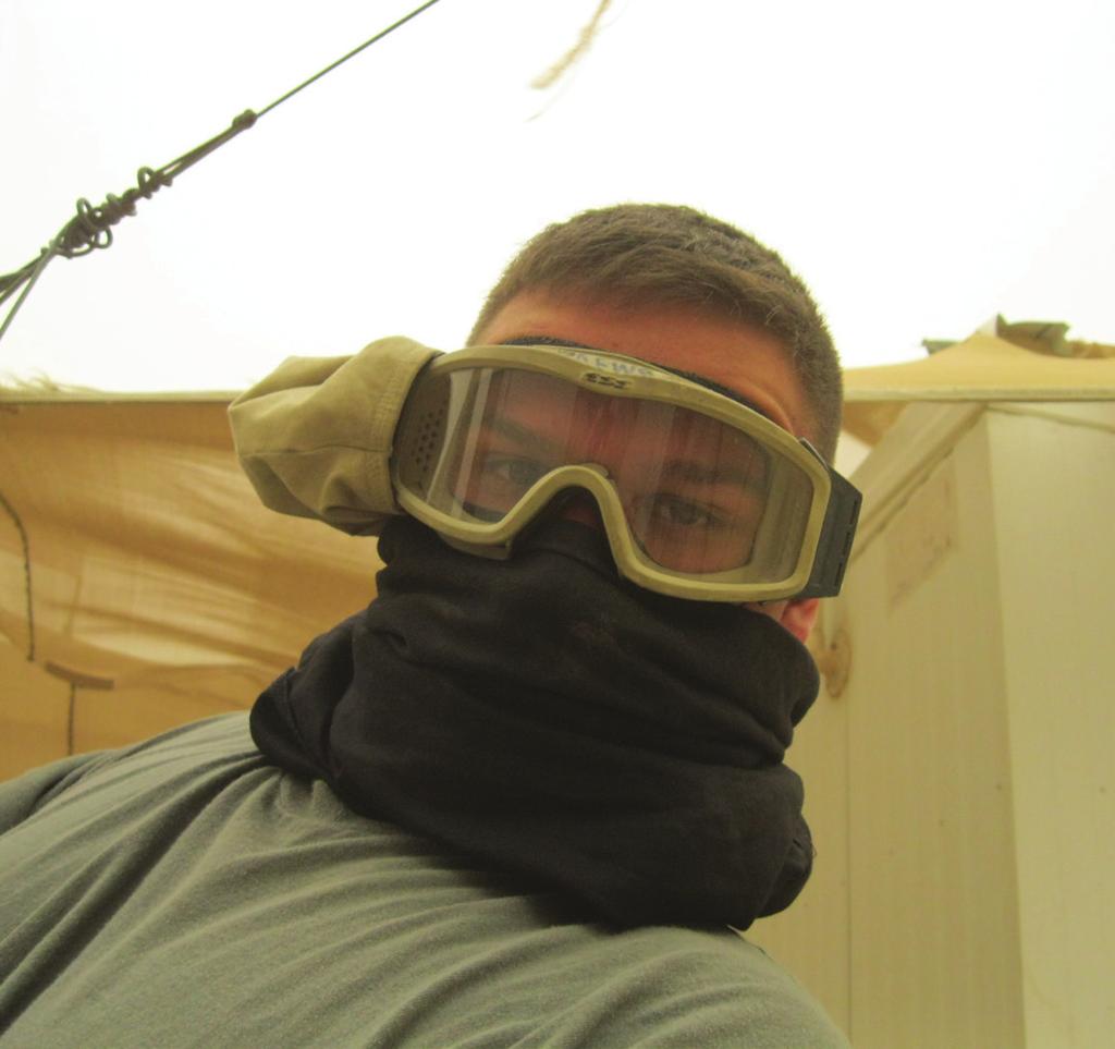 Brewer preparing for an oncoming sandstorm in Tallil, Iraq (2010). Red-Shirt Friday It s Friday and that means Nick Brewer is wearing his red shirt in support of veterans like himself.