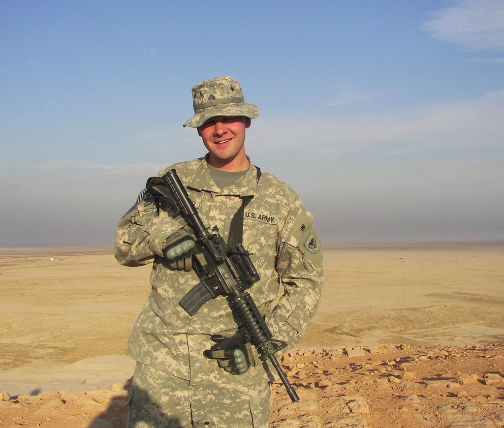 Brewer right outside of base in the Ziggurat of Ur, Iraq (2011). No Time like the Present It looked like Brewer would never be on the right path.