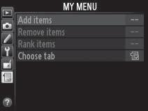 3 Select a menu.